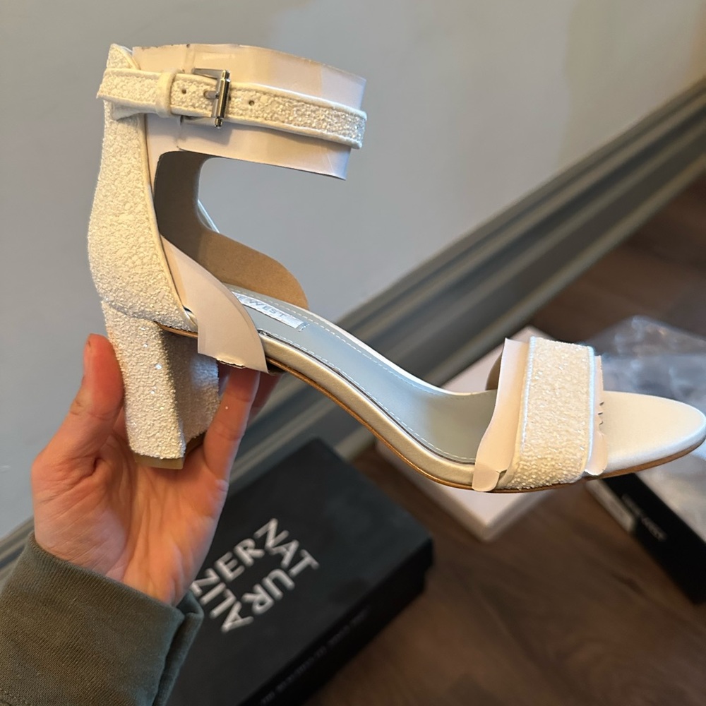 Nine West White Block Heel - Picture 2 of 5